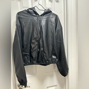 FINAL PRICE Fabletics faux leather hoodie
